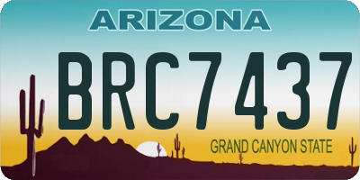 AZ license plate BRC7437