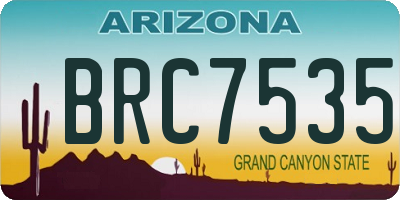 AZ license plate BRC7535