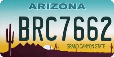 AZ license plate BRC7662