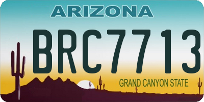 AZ license plate BRC7713