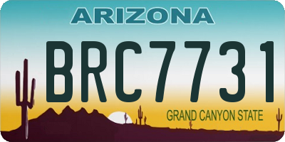 AZ license plate BRC7731