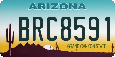 AZ license plate BRC8591