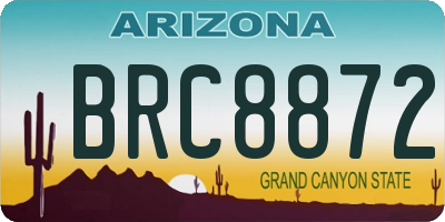 AZ license plate BRC8872