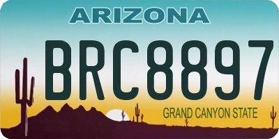 AZ license plate BRC8897