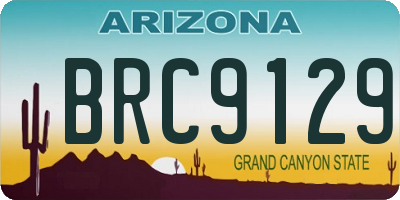 AZ license plate BRC9129