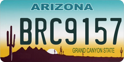 AZ license plate BRC9157