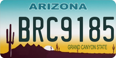 AZ license plate BRC9185