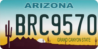 AZ license plate BRC9570