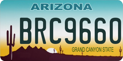 AZ license plate BRC9660