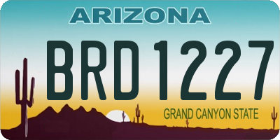 AZ license plate BRD1227