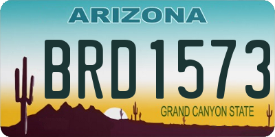 AZ license plate BRD1573