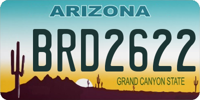 AZ license plate BRD2622