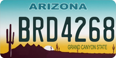 AZ license plate BRD4268