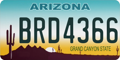 AZ license plate BRD4366
