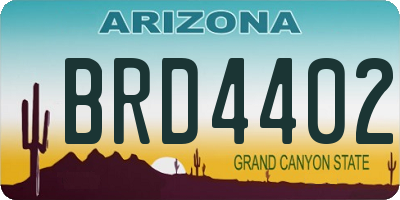 AZ license plate BRD4402