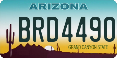 AZ license plate BRD4490