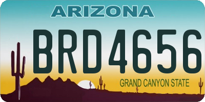 AZ license plate BRD4656