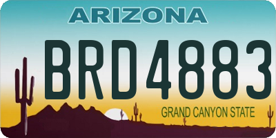 AZ license plate BRD4883