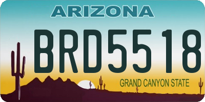 AZ license plate BRD5518
