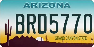 AZ license plate BRD5770