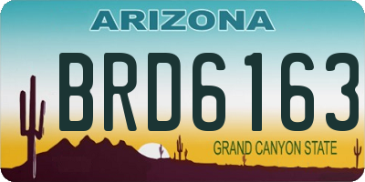 AZ license plate BRD6163