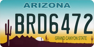 AZ license plate BRD6472