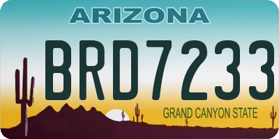 AZ license plate BRD7233
