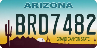 AZ license plate BRD7482