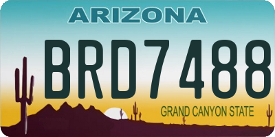 AZ license plate BRD7488