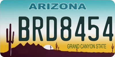 AZ license plate BRD8454