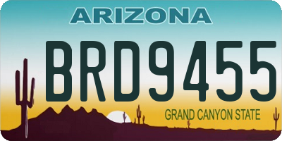 AZ license plate BRD9455