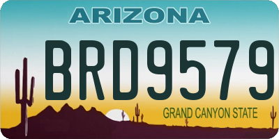 AZ license plate BRD9579