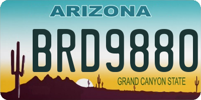 AZ license plate BRD9880