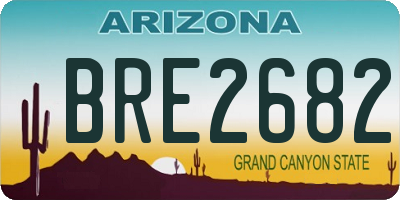 AZ license plate BRE2682