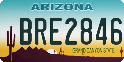 AZ license plate BRE2846