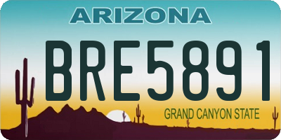 AZ license plate BRE5891