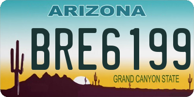AZ license plate BRE6199