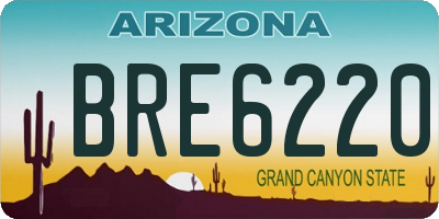 AZ license plate BRE6220