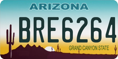 AZ license plate BRE6264