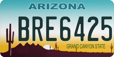 AZ license plate BRE6425