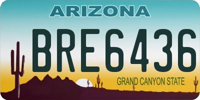 AZ license plate BRE6436