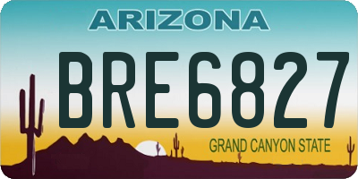 AZ license plate BRE6827