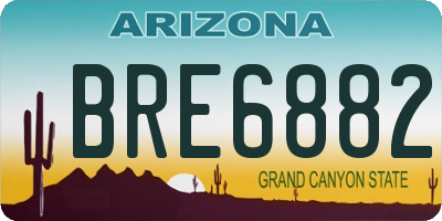 AZ license plate BRE6882