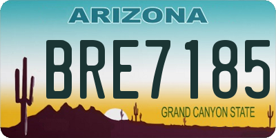 AZ license plate BRE7185