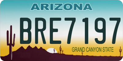 AZ license plate BRE7197