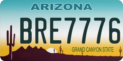 AZ license plate BRE7776