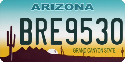 AZ license plate BRE9530