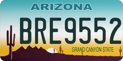 AZ license plate BRE9552