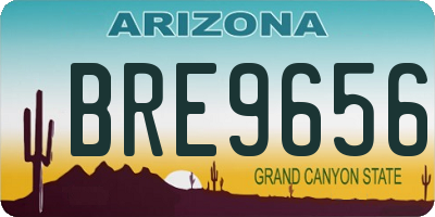 AZ license plate BRE9656