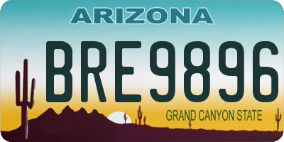 AZ license plate BRE9896